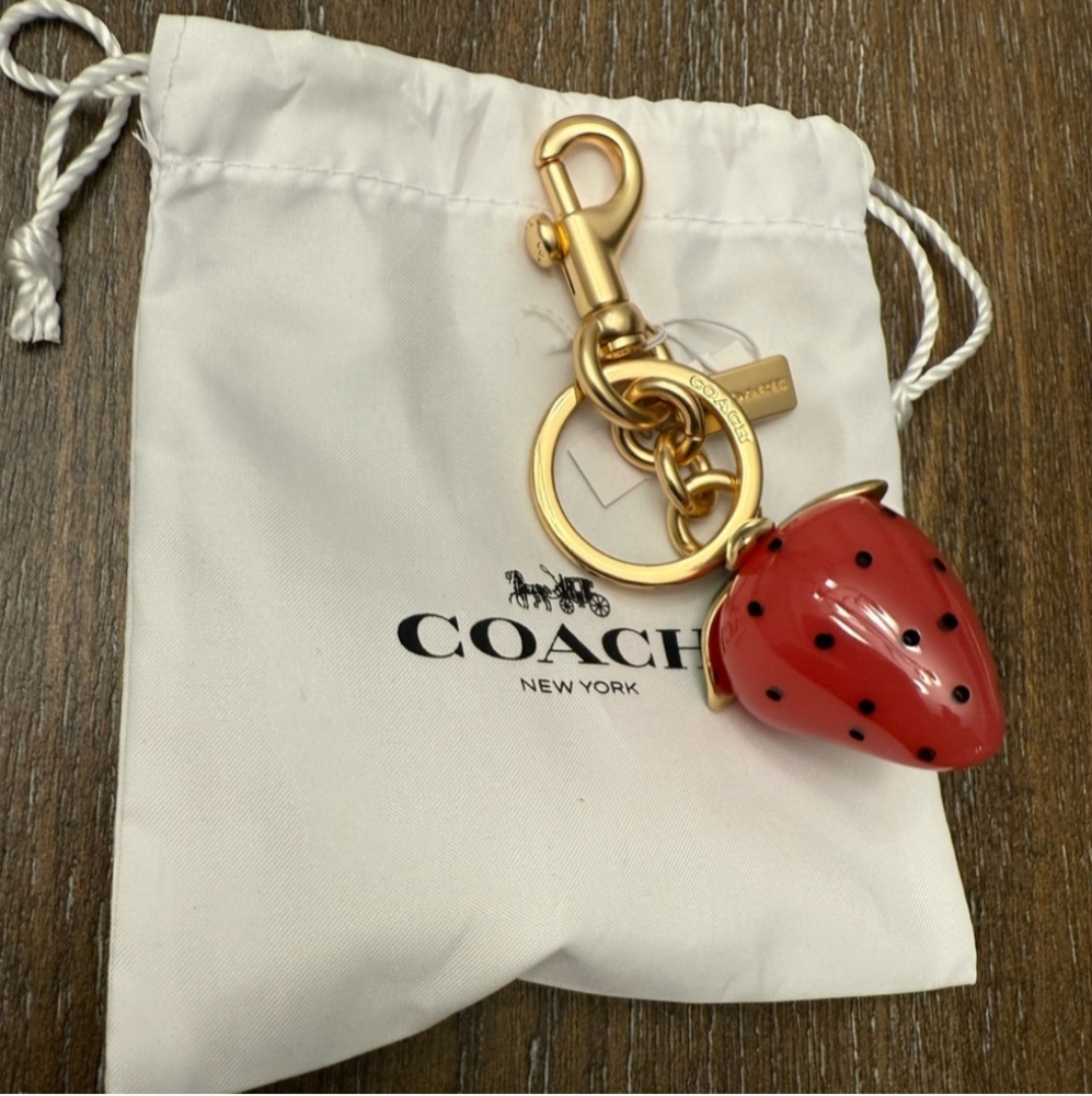 Coach Strawberry Keychain Charm